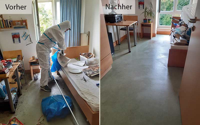 Entrümplung Messie Wohnung in Frankfurt April 2019