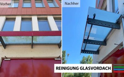 Reinigung Glasvordach